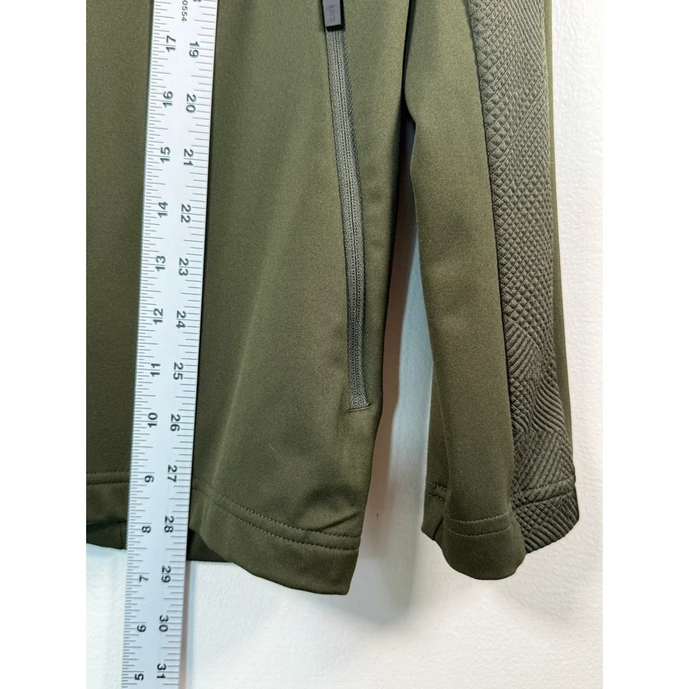 KJUS Pullover Mens M MG25-J01 Delian Half-Zip Olive Green Textured EUC